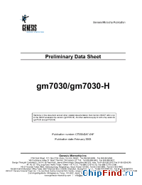 Datasheet gm7030 manufacturer Genesis Microchip
